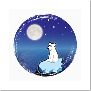 Polar Bear Moon Posters and Art